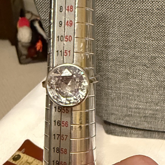 Rare Vintage Silpada Sterling Silver 5 Ring Set with Large CZ Stone - Picture 9 of 10